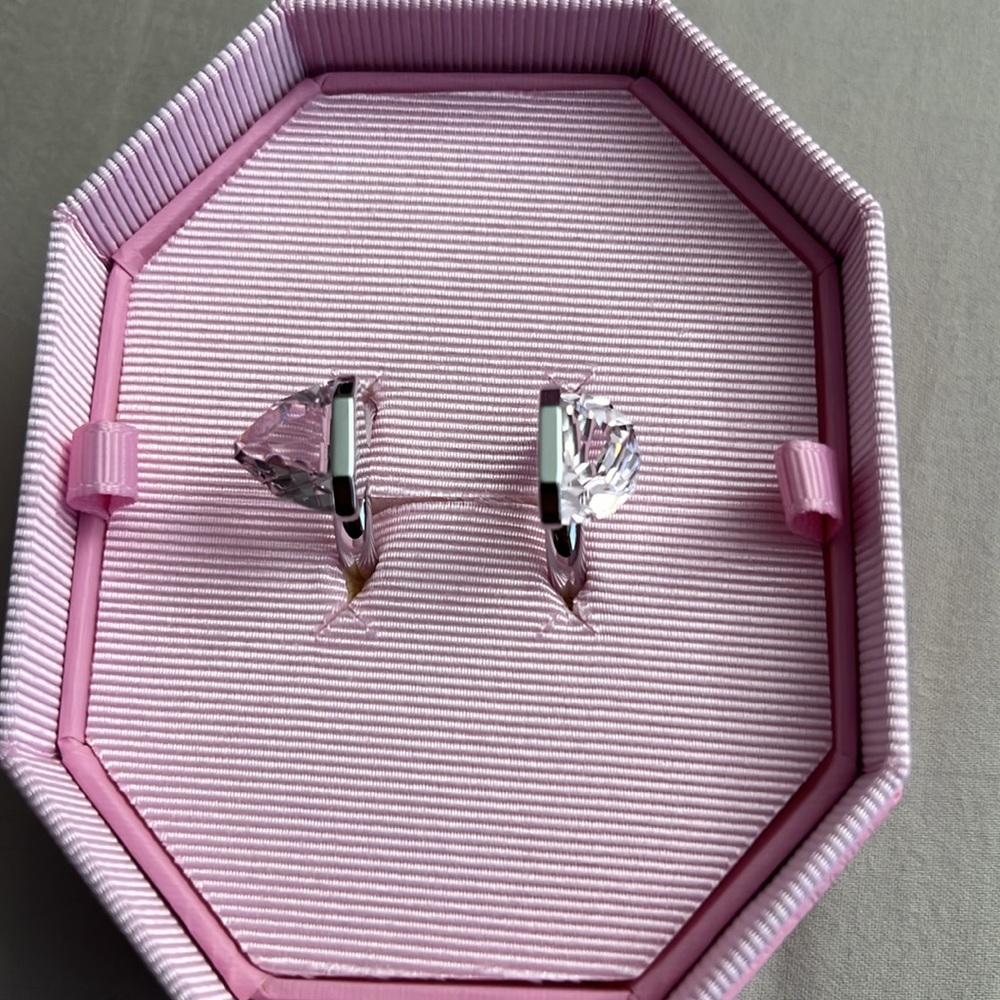 Swarovski Lucent Ring Magnetic, Pink, Rhodium plated 50 EUR - 4 3/4 USA - Picture 5 of 6